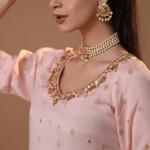 3-Piece Sharara Suit Set Zari Zardozi Sippi Dori Embroidery