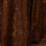 3-Piece Lehenga Set Zardozi Zari Sippi Embroidery (Brown)