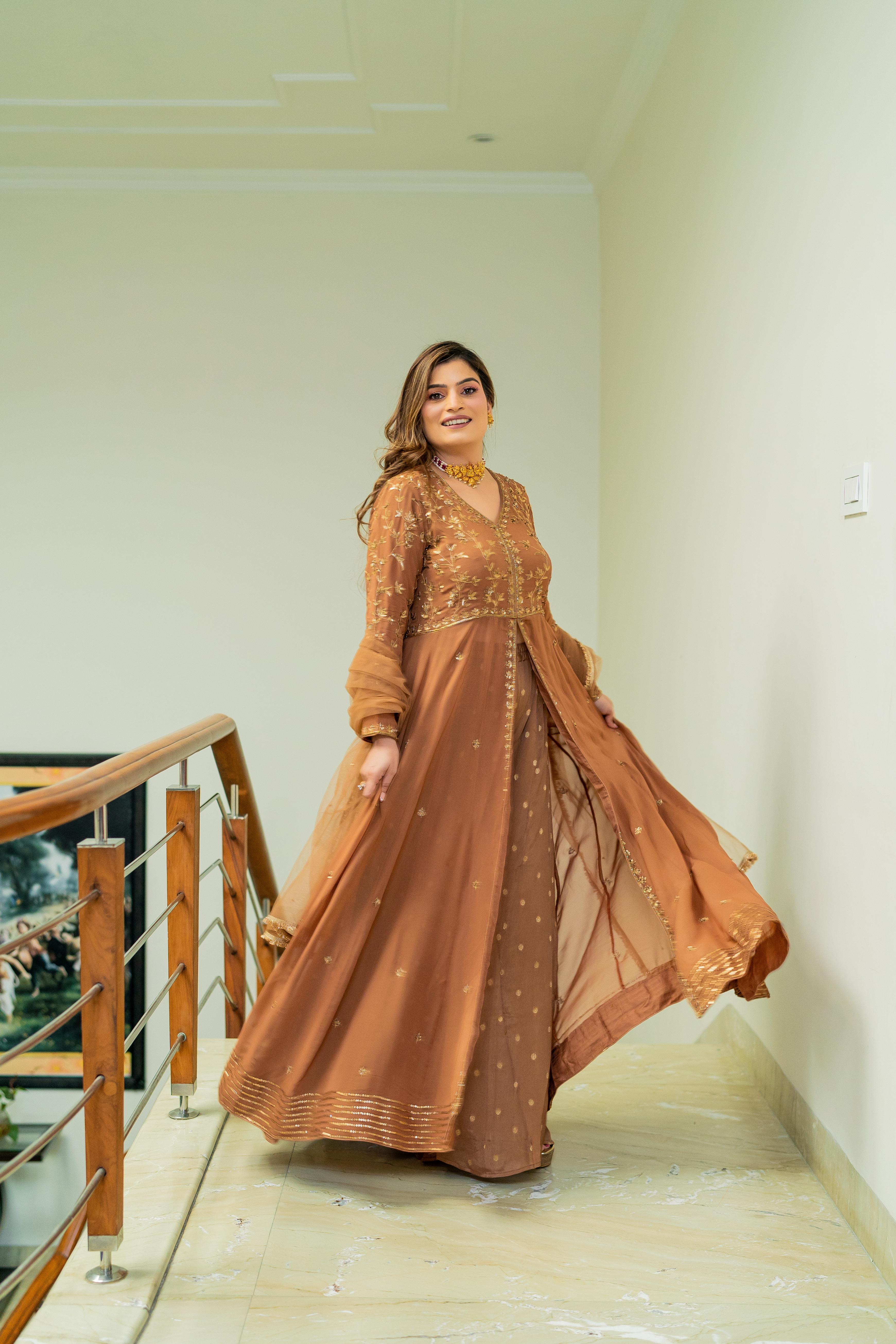 3-Piece Georgette Flared Sharara Suit Set