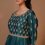 3-Piece Anarkali Sharara Suit Set Dori Work