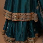 3-Piece Anarkali Sharara Suit Set Dori Work