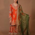 3-Piece Georgette Gharara Suit Set Marori Work